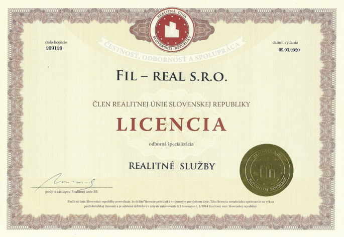 Diplom - Slovenská realitná únia